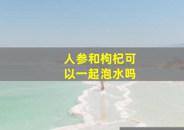 人参和枸杞可以一起泡水吗