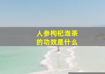 人参枸杞泡茶的功效是什么