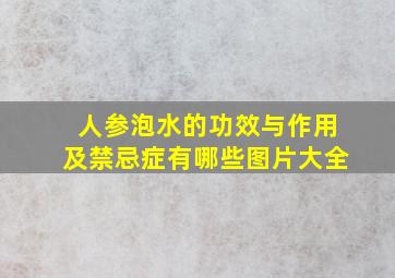 人参泡水的功效与作用及禁忌症有哪些图片大全