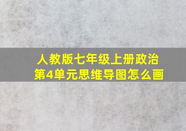 人教版七年级上册政治第4单元思维导图怎么画