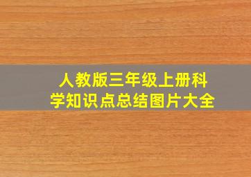 人教版三年级上册科学知识点总结图片大全