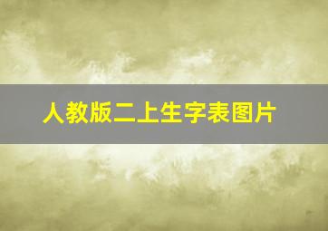 人教版二上生字表图片