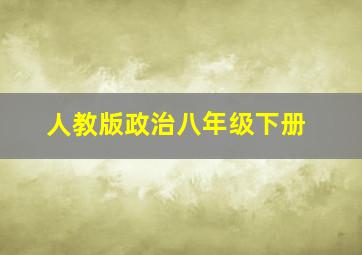 人教版政治八年级下册