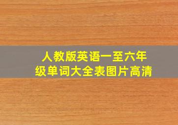 人教版英语一至六年级单词大全表图片高清