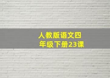 人教版语文四年级下册23课