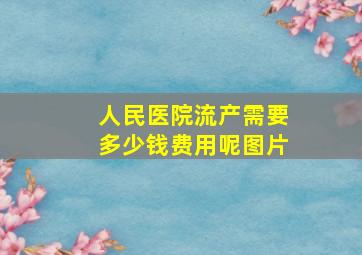 人民医院流产需要多少钱费用呢图片