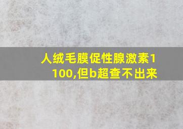 人绒毛膜促性腺激素1100,但b超查不出来