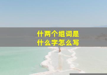 什两个组词是什么字怎么写