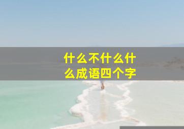 什么不什么什么成语四个字