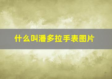 什么叫潘多拉手表图片