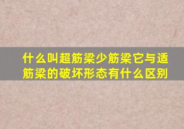 什么叫超筋梁少筋梁它与适筋梁的破坏形态有什么区别