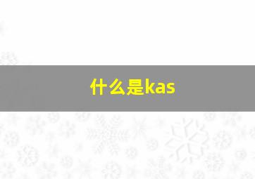 什么是kas