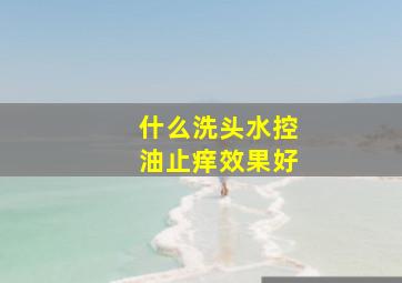 什么洗头水控油止痒效果好