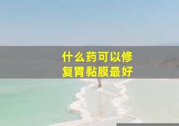 什么药可以修复胃黏膜最好