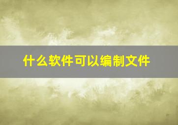 什么软件可以编制文件