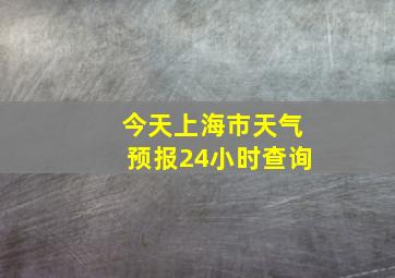 今天上海市天气预报24小时查询