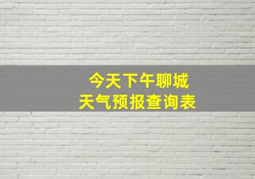 今天下午聊城天气预报查询表