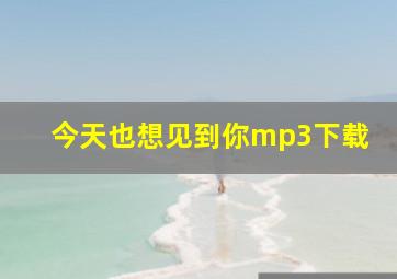 今天也想见到你mp3下载