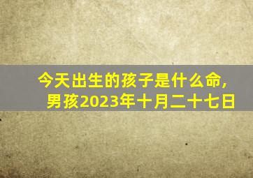 今天出生的孩子是什么命,男孩2023年十月二十七日