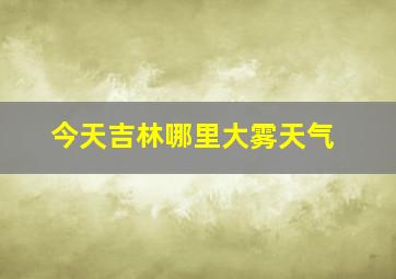 今天吉林哪里大雾天气