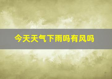 今天天气下雨吗有风吗