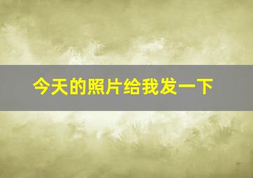 今天的照片给我发一下