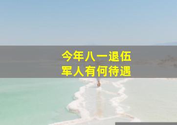 今年八一退伍军人有何待遇