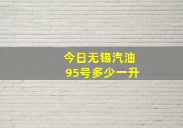 今日无锡汽油95号多少一升