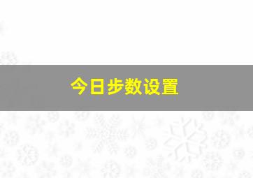 今日步数设置