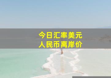 今日汇率美元人民币离岸价