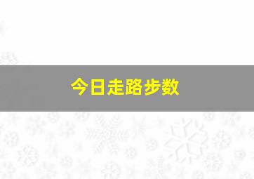 今日走路步数