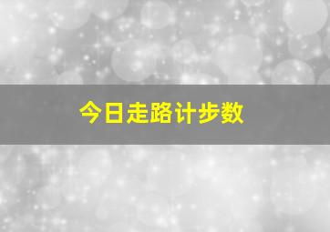 今日走路计步数