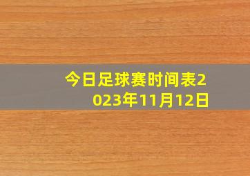 今日足球赛时间表2023年11月12日