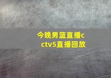 今晚男篮直播cctv5直播回放