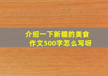 介绍一下新疆的美食作文500字怎么写呀