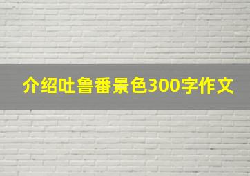 介绍吐鲁番景色300字作文