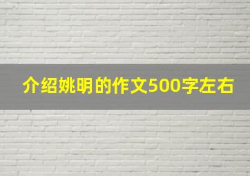 介绍姚明的作文500字左右