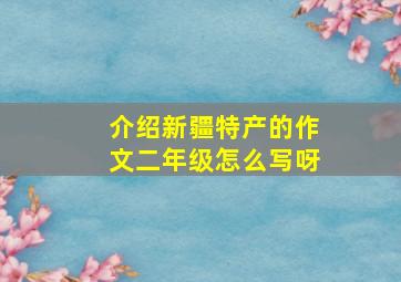 介绍新疆特产的作文二年级怎么写呀