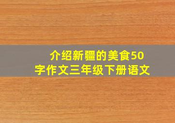 介绍新疆的美食50字作文三年级下册语文