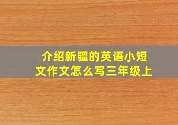 介绍新疆的英语小短文作文怎么写三年级上