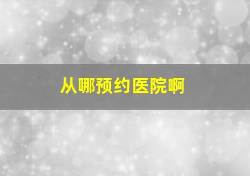 从哪预约医院啊