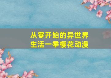 从零开始的异世界生活一季樱花动漫