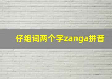 仔组词两个字zanga拼音