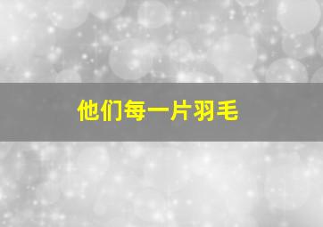 他们每一片羽毛