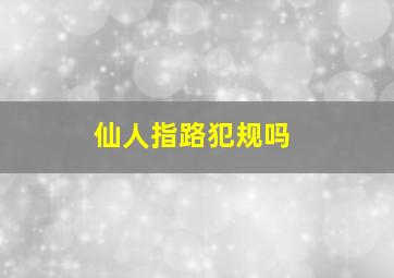 仙人指路犯规吗