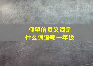 仰望的反义词是什么词语呢一年级