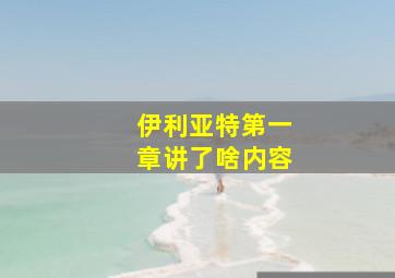 伊利亚特第一章讲了啥内容