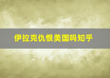 伊拉克仇恨美国吗知乎