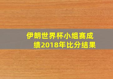 伊朗世界杯小组赛成绩2018年比分结果