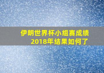 伊朗世界杯小组赛成绩2018年结果如何了